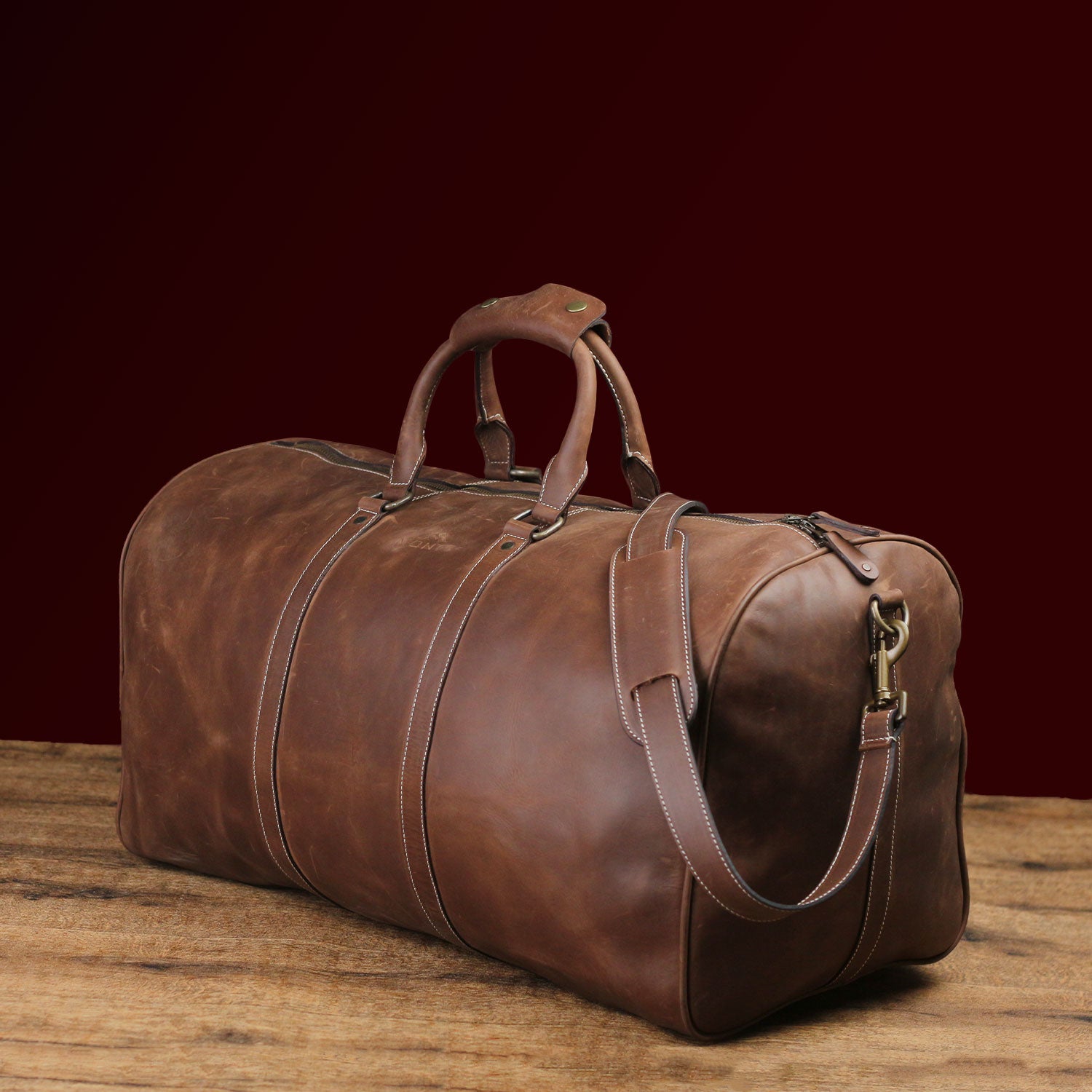 The Dagny Weekender Large Leather Duffle Bag