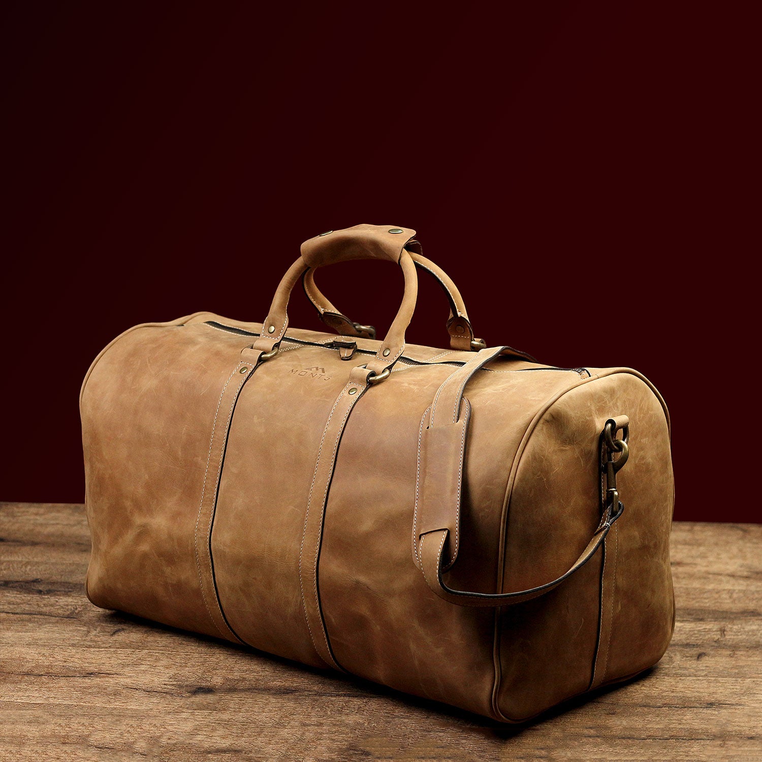 Mens Leather Duffle Bag Vintage