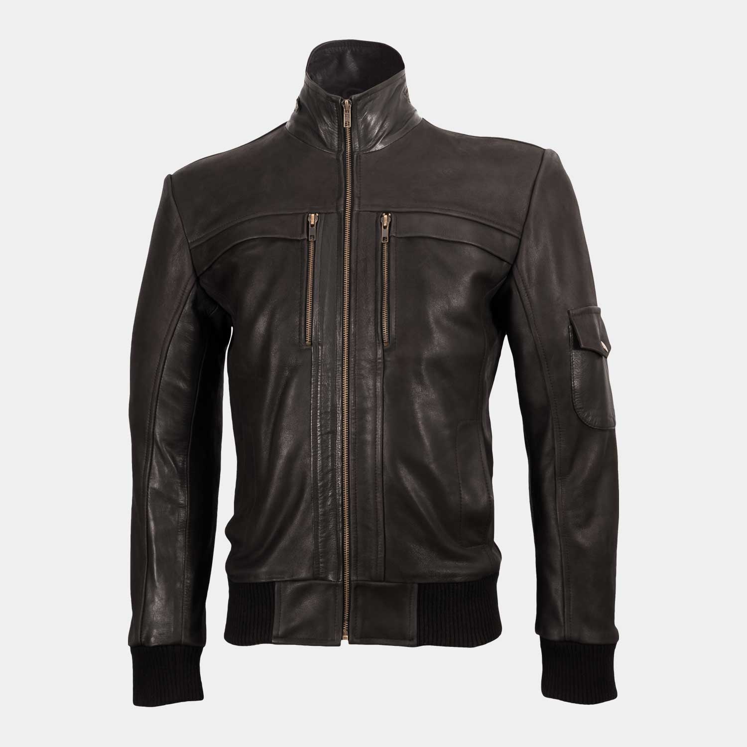 Rakaposhi Vintage Leather Bomber Jacket