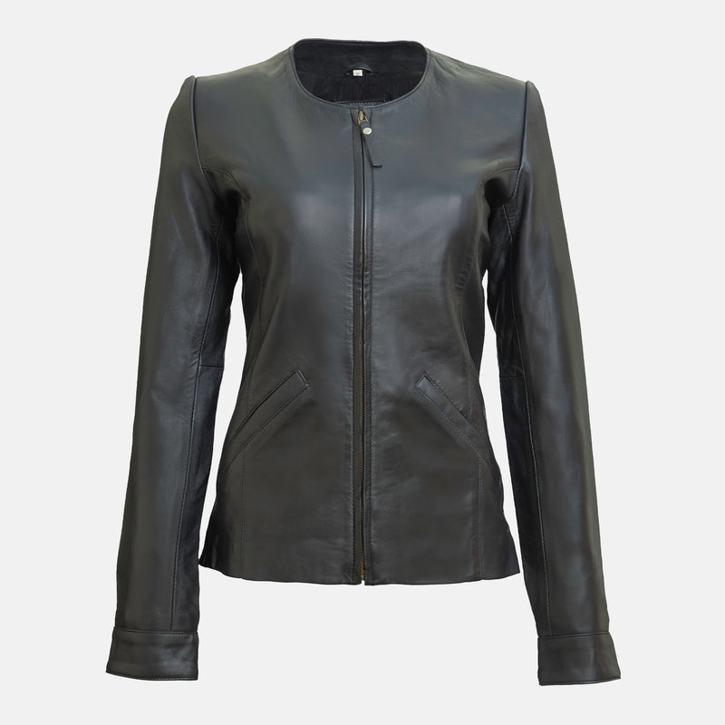 Gilgit Collarless Biker Jacket