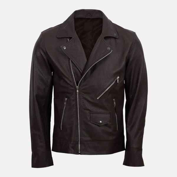 Men's Brown Leather Summer Jacket