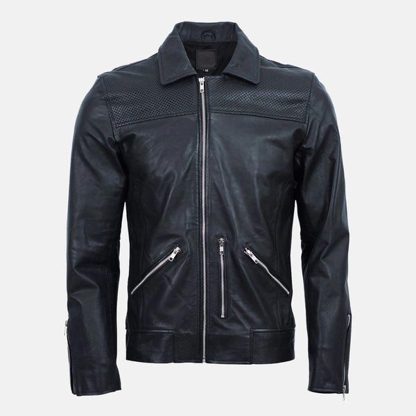 Men's Racing Summer Leather Biker Jacket