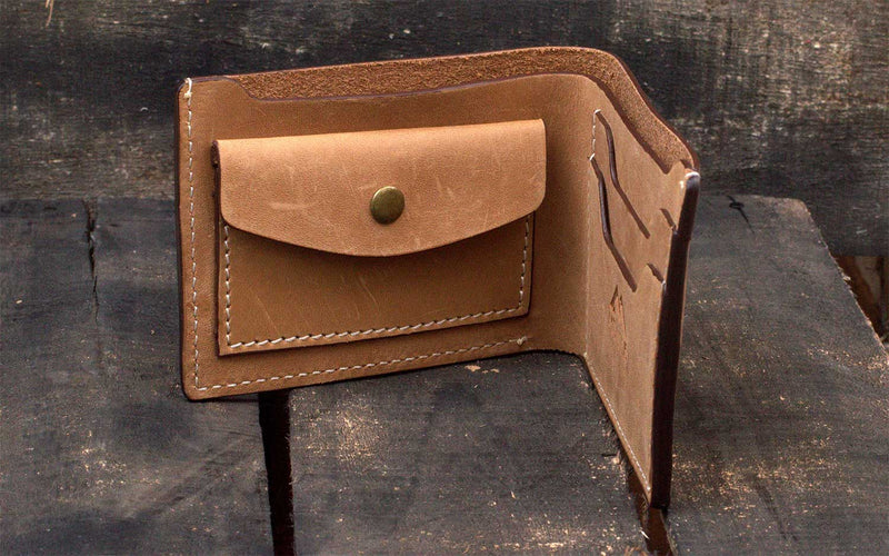 Tan Leather Bifold Wallet