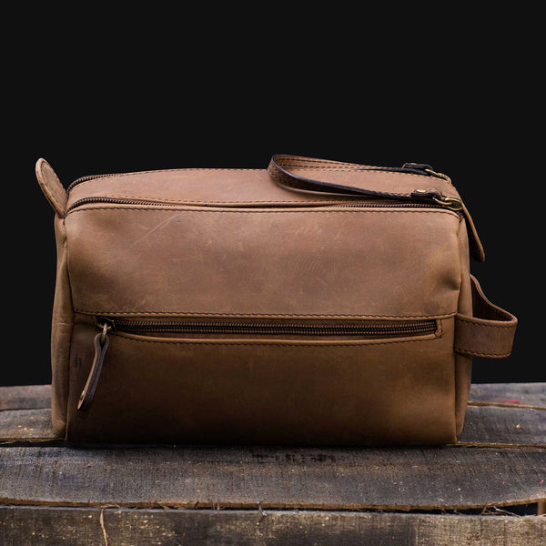 Men's Leather Toiletry Bag