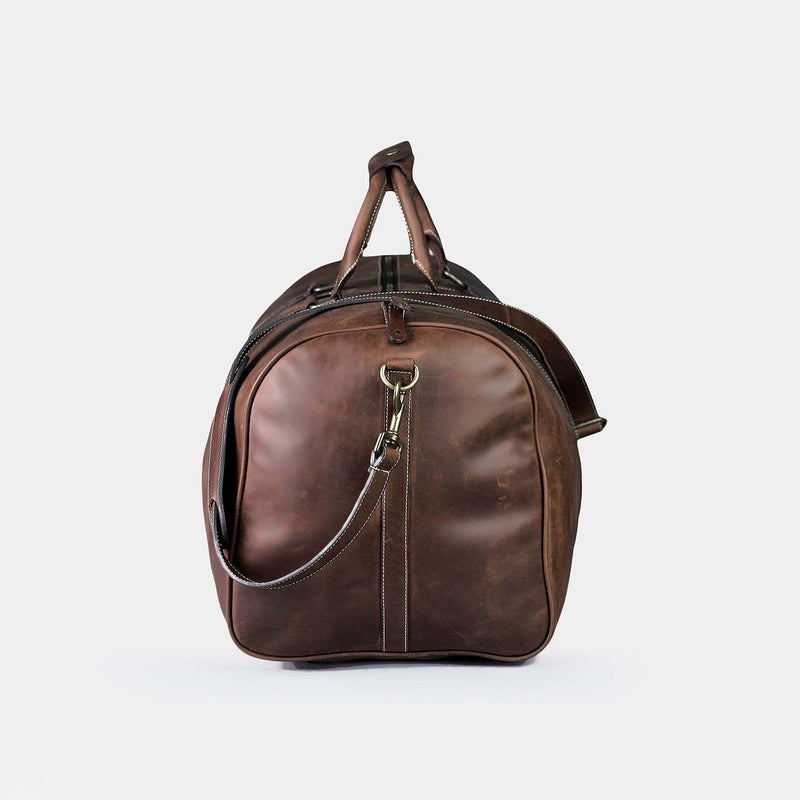 Gokina Tan Leather Duffle Bag