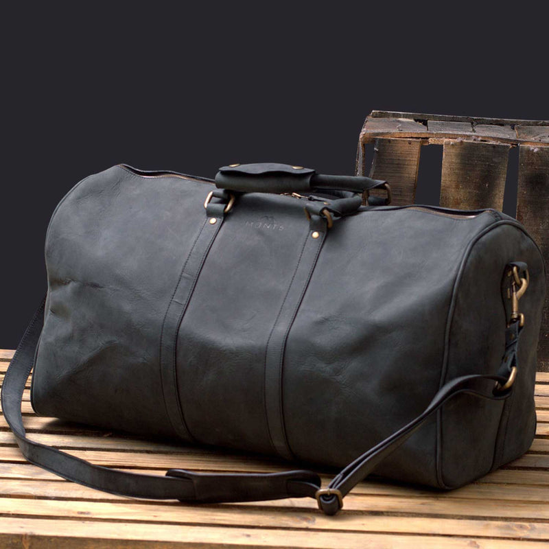 Gokina Large Leather Duffle Bag