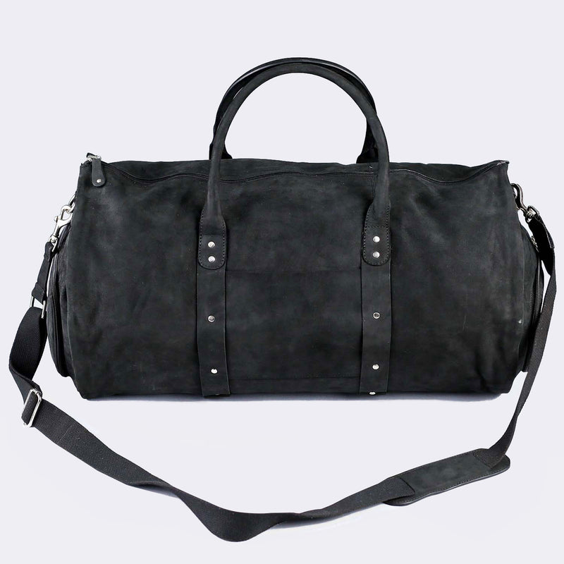 Men's Leather Weekend Bag with Shoe Compartment