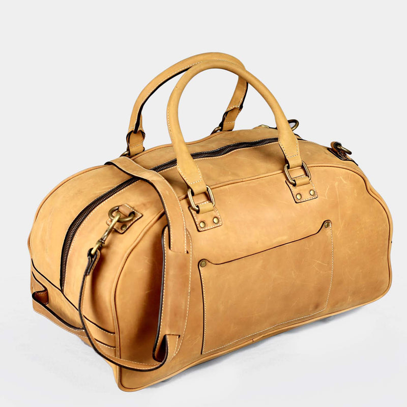 Small Carry On Leather Luggage Duffle Bag