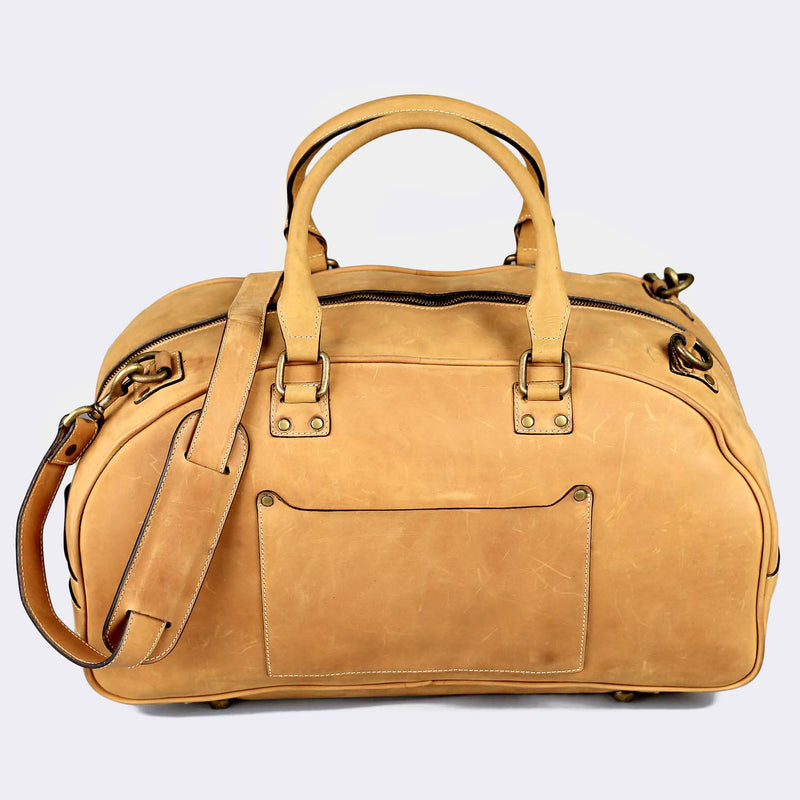 Leather Duffle Bag With Laptop Compartment