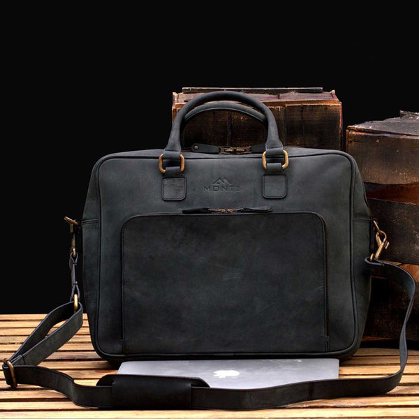 Hushay Leather Laptop Business Bag