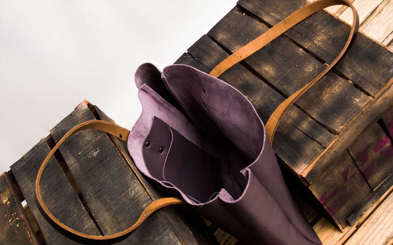 Kel Everyday Purple Leather Purse