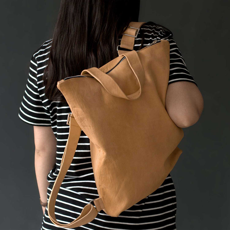 Khaplu Minimalist Women Leather Backpack