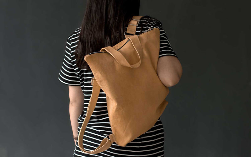 Khaplu Minimalist Women Leather Backpack