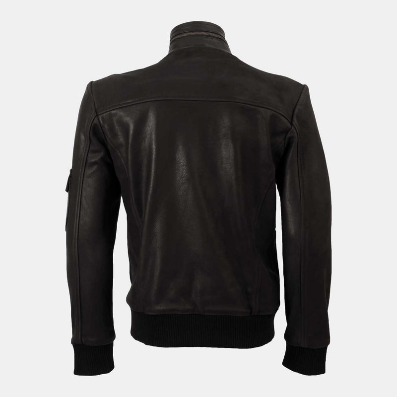 Rakaposhi Vintage Leather Bomber Jacket