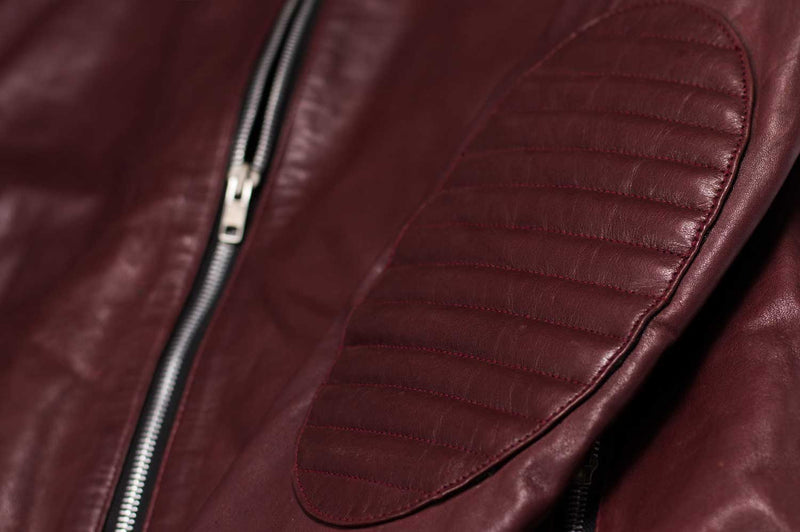 Full-grain Men Maroon Leather Jacket