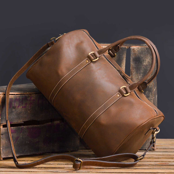 Shigar Brown Leather Crossbody Bag