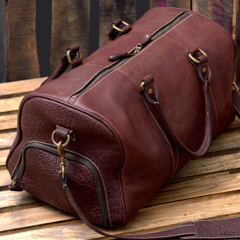 Classic Brown Leather Duffle