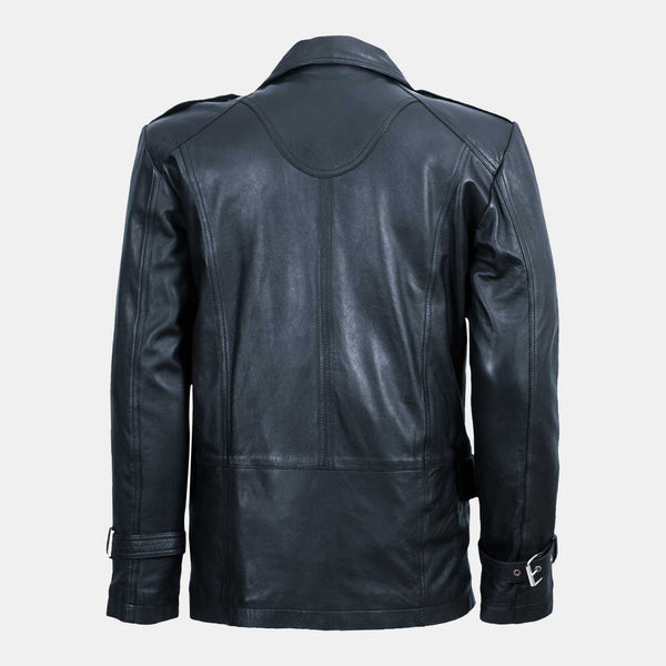Men's Leather Car Coat