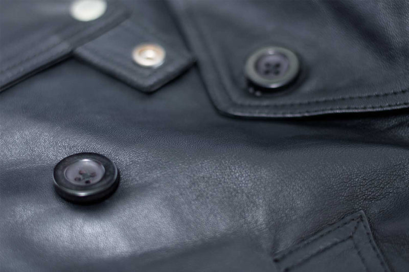 Men's Premium Black Leather Coat
