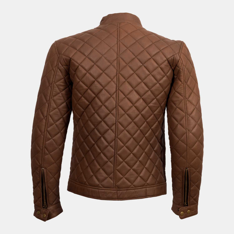 Premium Men's Tan Leather Jacket